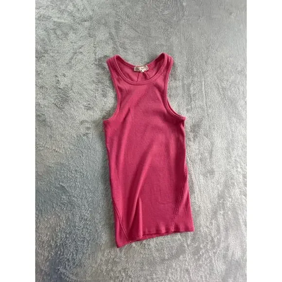Rag & Bone Essential Rib Tank - Pink - Size S - Picture 2 of 5